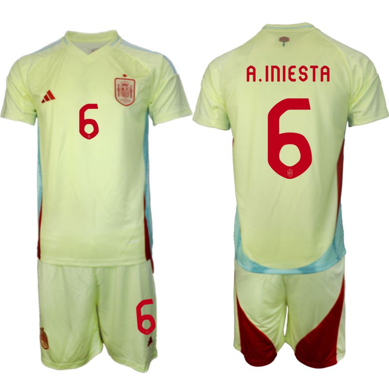 Men 2024-2025 Season Spain away green #6 Soccer Jersey->spain jersey->Soccer Country Jersey
